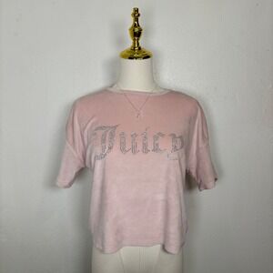 juicy couture soft bedazzled pink sleep top softgirl coquette y2k girly chic